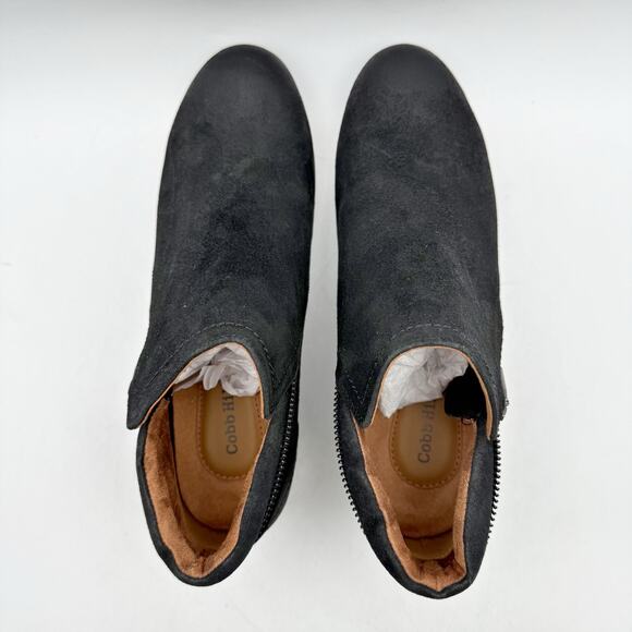 Cobb Hill Womens Crosbie Ankle Bootie US 8 Wide EU 39 Black Leather NIB - Picture 11 of 13